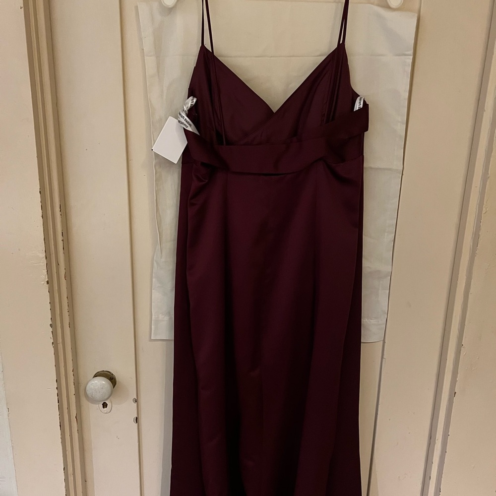 Dark Fuchsia / wine Spaghetti Strap Slip Dress for Weddings